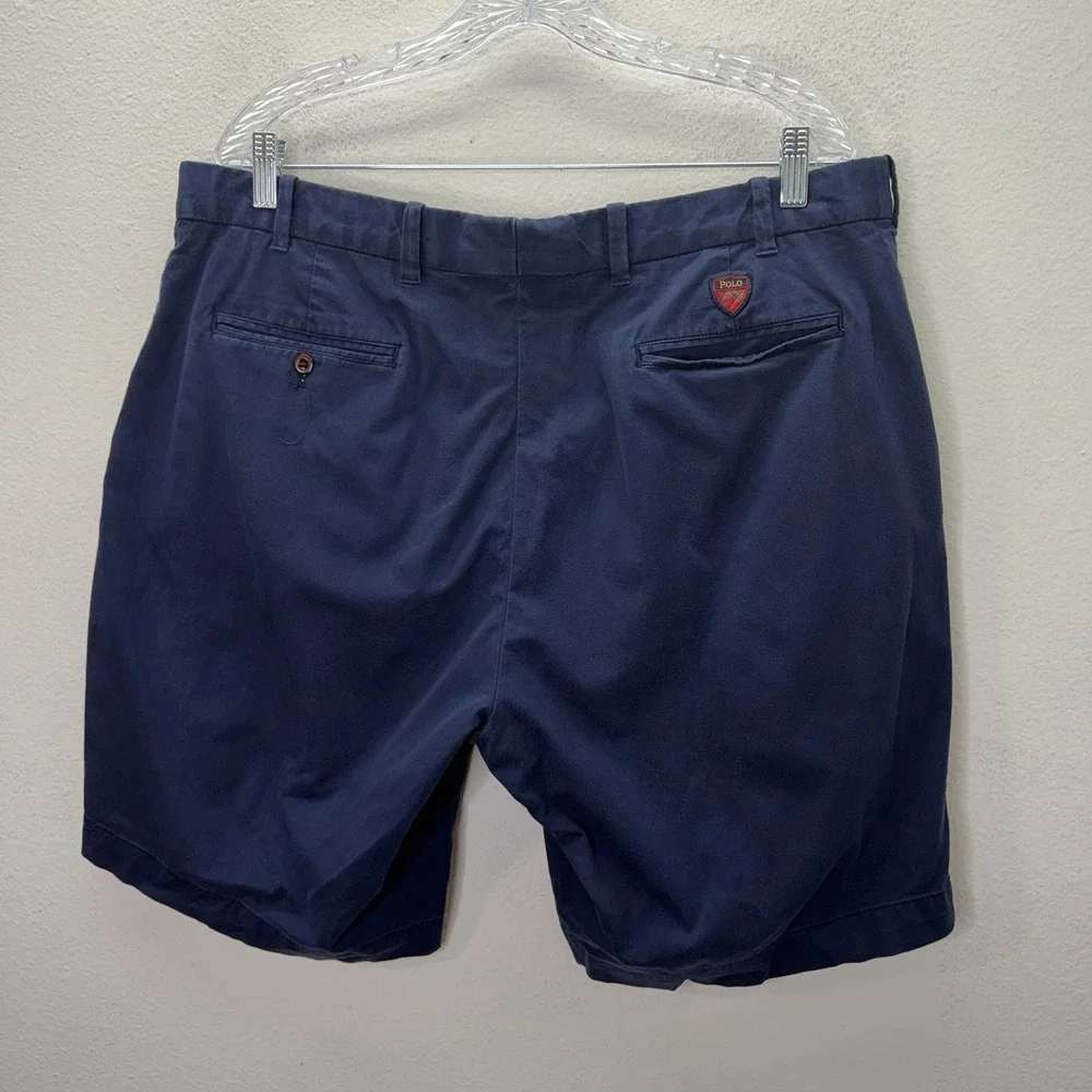 Polo Ralph Lauren Golf Shorts Mens 38 Navy Blue Chino Cotton Twill With Stretch